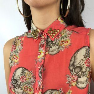 Pastel Goth Skull Tank